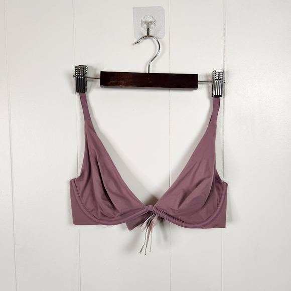 Victoria's Secret Purple Unlined Unpadded Underwire Bra Soft Microfiber Size 32D - Picture 7 of 7